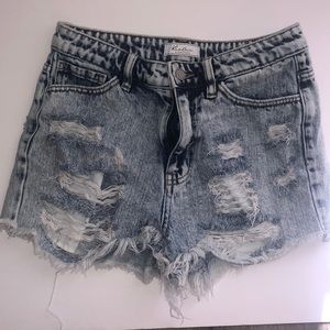 Denim shorts